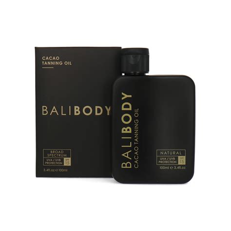 bali body cacao tanning oil spf